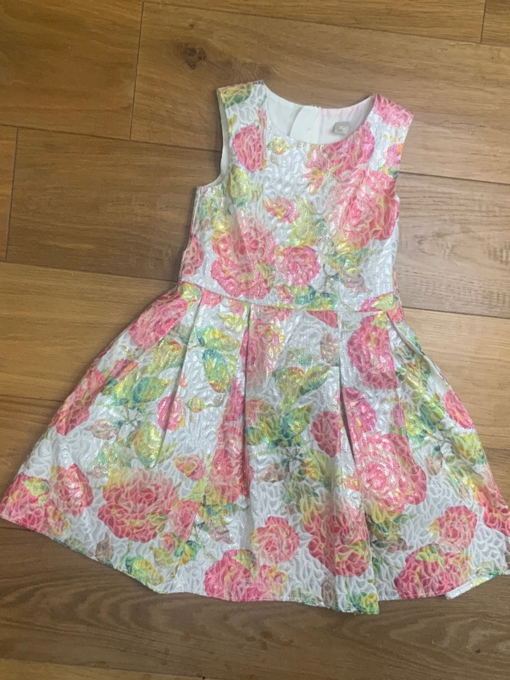 Girls Shimmery Flowered Dress Size 8
